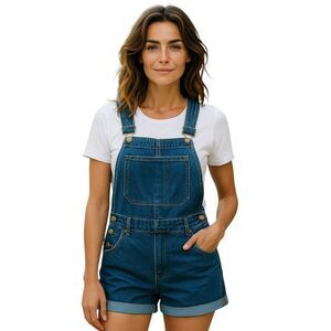 Elia Cher Shorts Women's Size S  Overall Denim Brain New #35